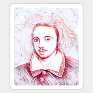 Christopher Marlowe Portrait | Christopher Marlowe Artwork | Line Art Magnet